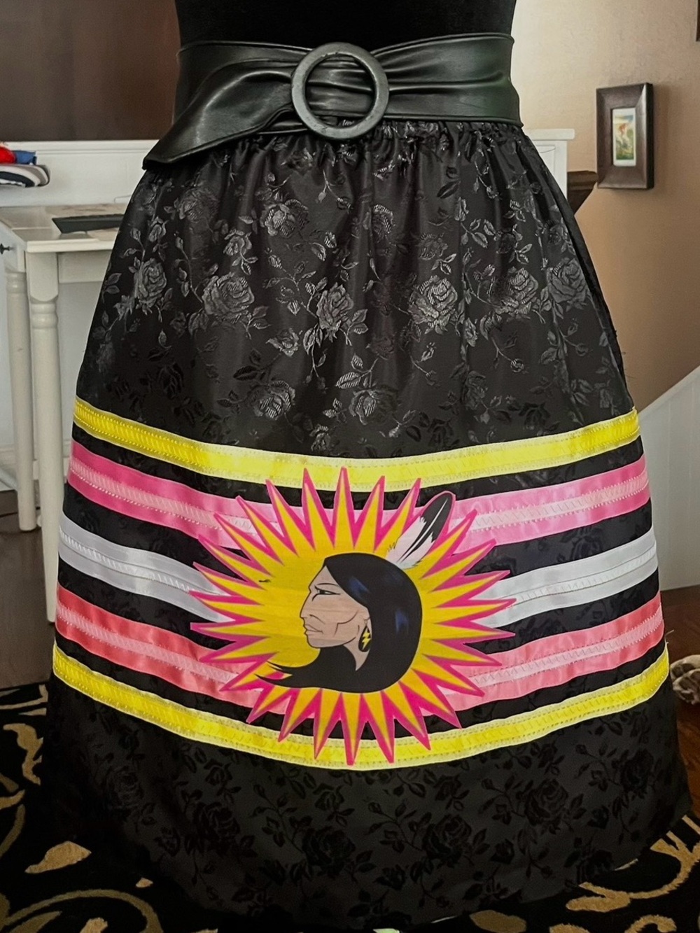 Native American Ribbon Skirt. Handmade.
Will Customize to fit your waist!